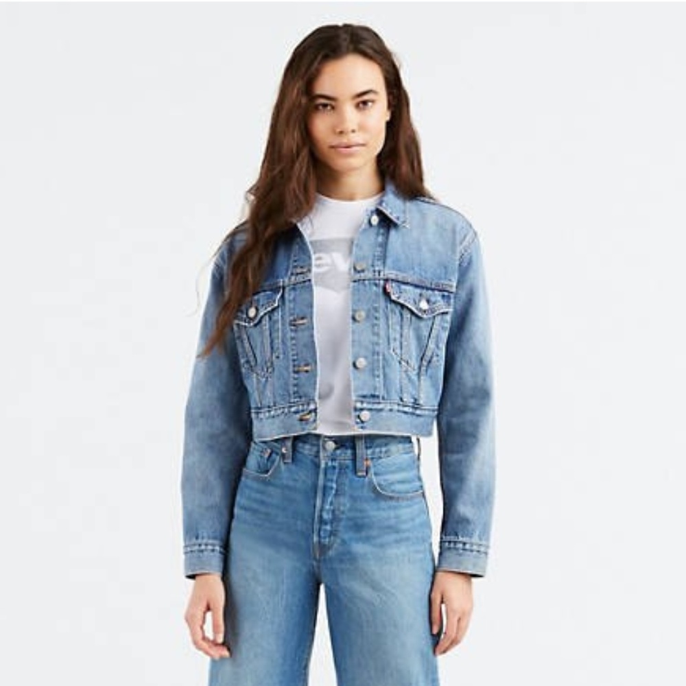 Levi Cropped Jacket w/ Bluebonnet Patch
